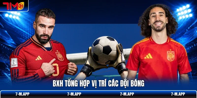 BXH tổng hợp vị trí các đội bóng