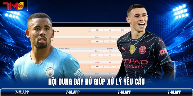 Nội dung đầy đủ giúp xử lý yêu cầu
